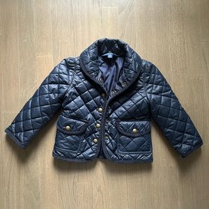 Ralph Lauren 2T Girls Navy Blue Quilted Jacket, NWOT